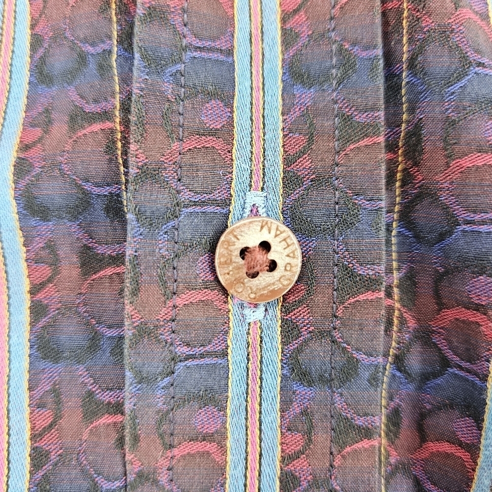 Robert Graham Shirt Multicolor Striped Long Sleeve Button Up Collared XL - Picture 3 of 7